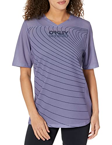 Oakley Damen Factory Pilot Rc Short Sleeve Jerse T-Shirt, Farbe: Lila, Groß von Oakley