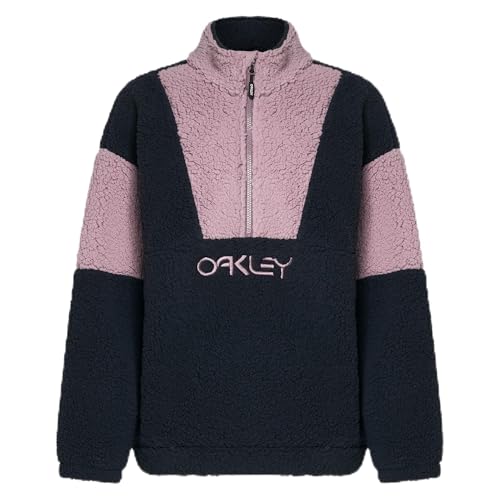 Oakley Damen Thermonuclear Protection Ember Half Zip Recycled Fleece Sweatshirt, Fliegenpilz/Schwarz, M von Oakley