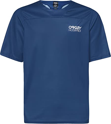 Oakley Factory Pilot Lite MTB Trikot Herren blau Größe L 2022 Radtrikot kurzärmlig von Oakley