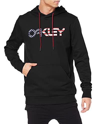 Oakley Herren B1B PO 2.0 Hoody – Schwarz/Amerikanische Flagge – Größe L, Schwarz von Oakley