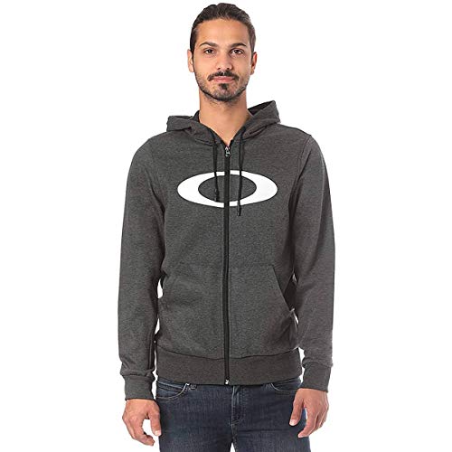 Oakley Herren Ellipse Fz Hoodie Sweatshirt, Blackout Lt Htr, Medium von Oakley