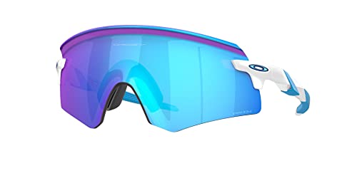 Oakley Herren Encoder Sonnenbrille, Poliertes Weiß/Prizm Saphir, Standard von Oakley