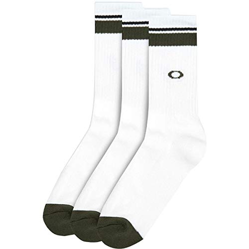 Oakley Herren Essential Pcs Essentielle Socken (3 Stück), Weiss/opulenter Garten, Medium von Oakley