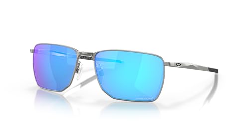 Oakley Herren OO4142 Sonnenbrille, Silver, 58 von Oakley