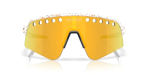 Oakley Herren OO9465 Sutro Lite Sweep Sonnenbrille, Mad Red/Gold Splatter/Prizm 24k, 39 mm von Oakley