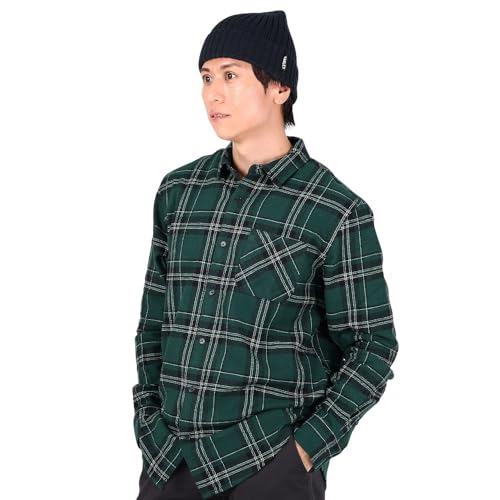 Oakley Herren Podium Plaid Langarm Flanell, Schwarz/Grün kariert, L von Oakley