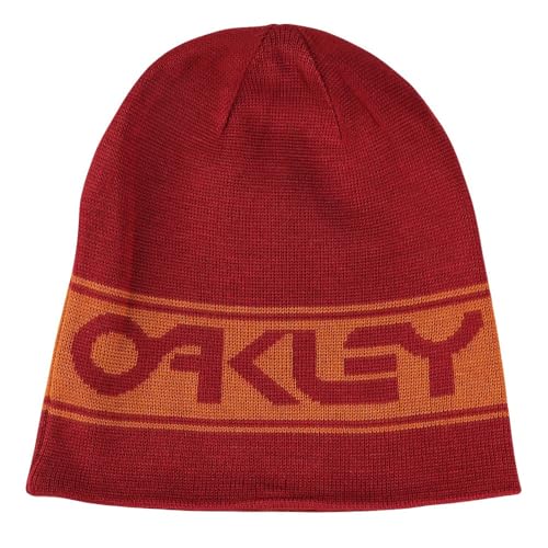 Oakley Herren Thermonuclear Protection Reversible Beanie-Mütze, Eisen Rot, Einheitsgröße von Oakley