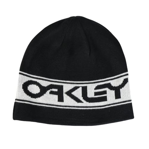 Oakley Herren Thermonuclear Protection Reversible Beanie-Mütze, Verdunkelung/Weiß, Einheitsgröße von Oakley