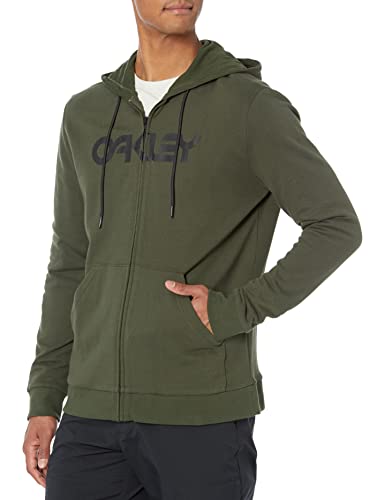 Oakley Herren Teddy-Kapuzenpullover mit durchgehendem Reißverschluss Sweatshirt, Dunkle Bürste/Schwarz, L von Oakley