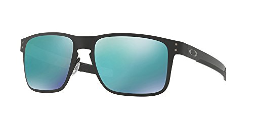 Oakley OO4123 Holbrook Metal Sunglasses+ Vision Group Accessories Bundle(Matte Black/Jade Iridium (412304) von Oakley