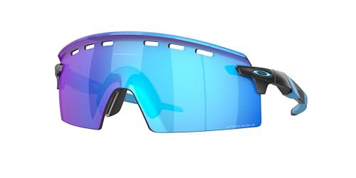 Oakley OO9235 Sonnenbrillen-Bundle: OO 9235 Encoder Strike VENTED 923505 Encoder Strike belüftet, matt, Bl und kleine schwarze Leine, Zubehör-Set von Oakley