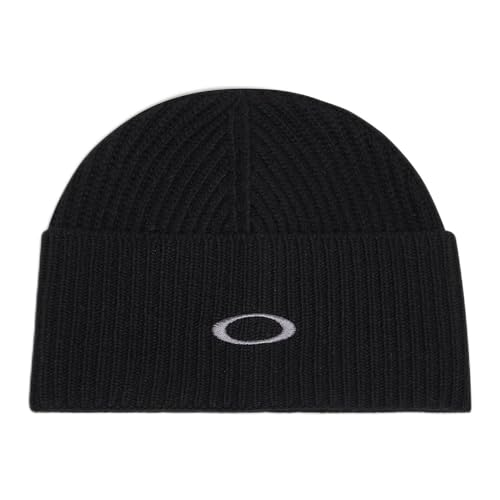 Oakley Unisex-Erwachsene Ellipse Gerippte Beanie-Mütze, Blackout, Einheitsgre von Oakley