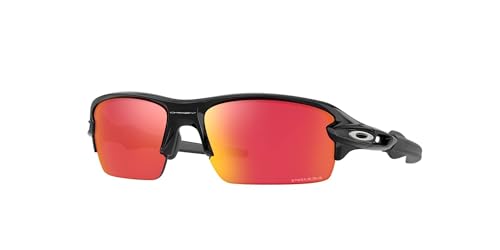 Oakley Youth Sun Unisex Flak Xs Sonnenbrille, Schwarz poliert, Prizm Field, 59 von Oakley