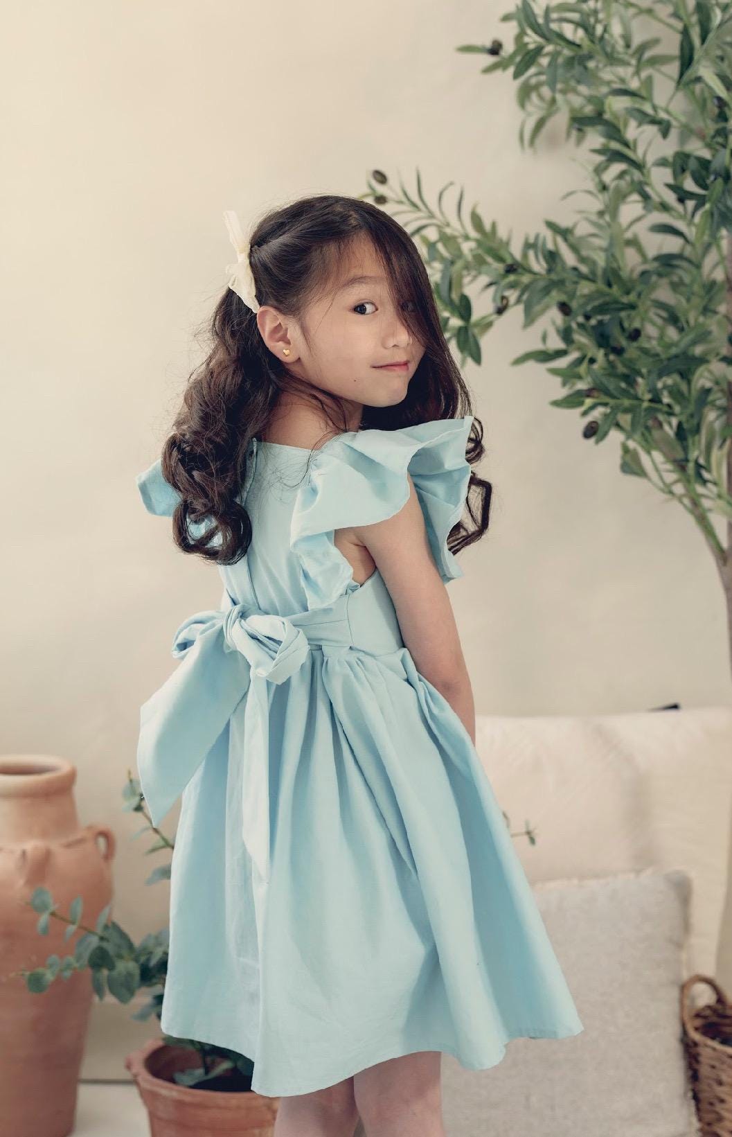 Großes Flatterkleid, Baumwolle, Hinten Schleife von OakleyRaeHandmade