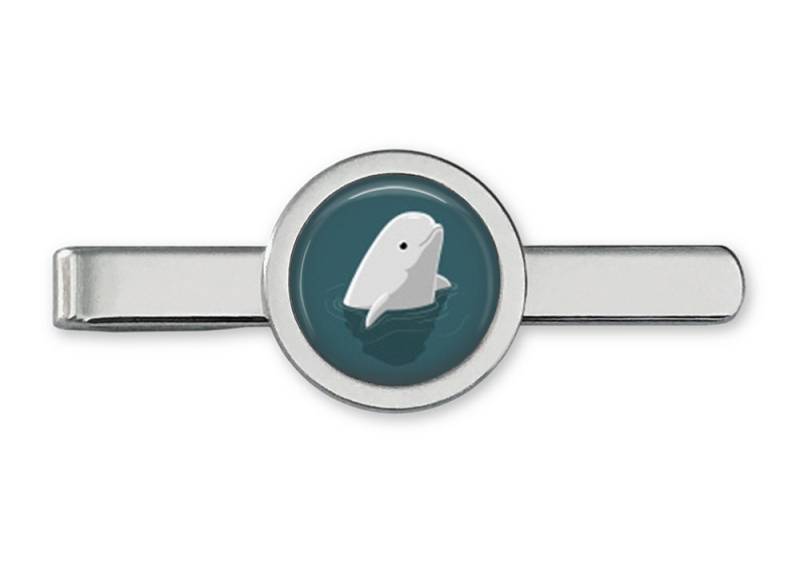 Beluga Krawattenklammer - Wal Traverse Manschettenknopf Zubehör | Lebenslange Garantie T0006 von OakmontCufflinks