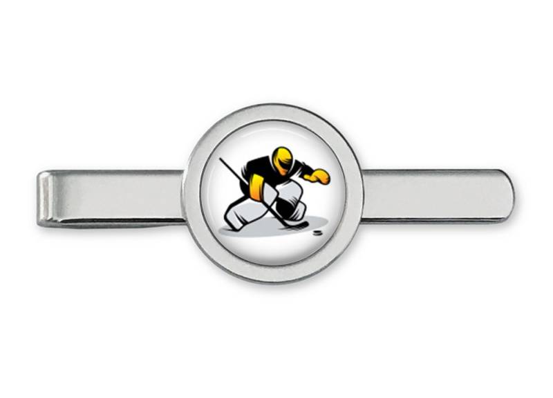 Eishockey Torwart Krawattenklammer - Ice Hockey Traverse Spieler Manschettenknöpfe Zubehör | Lebenslange Garantie T0065 von OakmontCufflinks