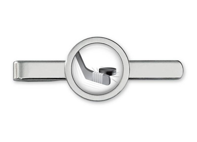 Hockey Krawattenklammer - Ice Traverse Puck Manschettenknöpfe Zubehör | Lebenslange Garantie T0099 von OakmontCufflinks