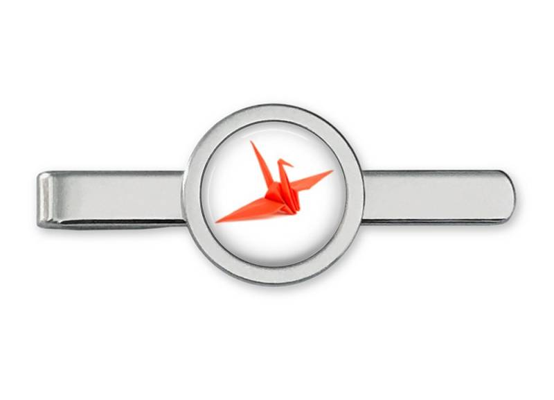 Origami Kranich Krawattenklammer - Papier Kran Traverse Manschettenknöpfe Zubehör | Lebenslange Garantie T0105 von OakmontCufflinks