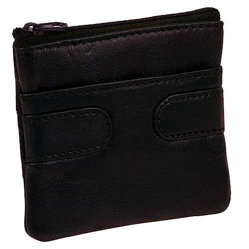 Oakridge Leather (Schaf-Nappa) Münzbörse mit Schlüsselring, braun, Münzbeutel von Oakridge Leather