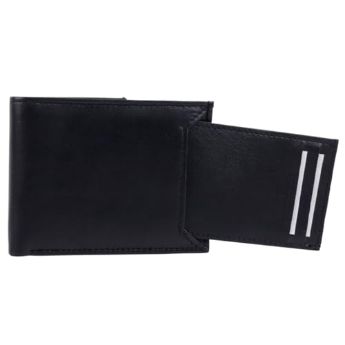 Oakridge Leather Herren-Geldbörse mit abnehmbarer Hülle für Kreditkarte und Foto, Schwarz, Schwarz , Einheitsgröße, Casual von Oakridge Leather