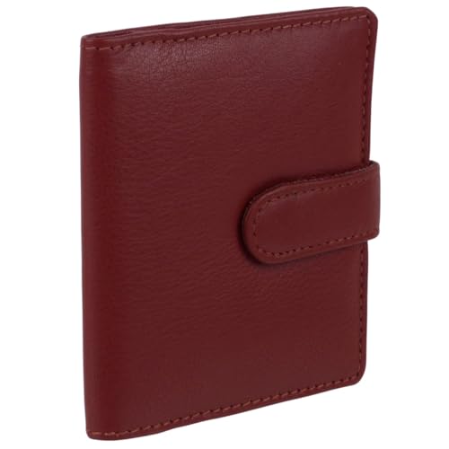 Oakridge Leather Unisex RFID-geschütztes Kreditkartenetui, rot, Einheitsgröße, Casual von Oakridge Leather