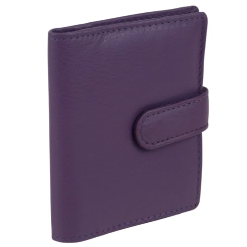 Oakridge Leather Unisex RFID-geschütztes Kreditkartenetui, violett, Einheitsgröße, Casual von Oakridge Leather