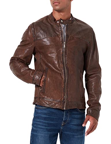 Oakwood Herren Lederjacke Echtleder 60901, Gr. X-Large (Herstellergröße: XL), Braun (Marron) von Oakwood