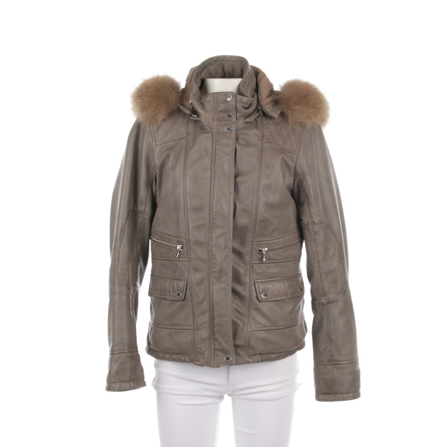 Oakwood Lederjacke S Graugrün von Oakwood