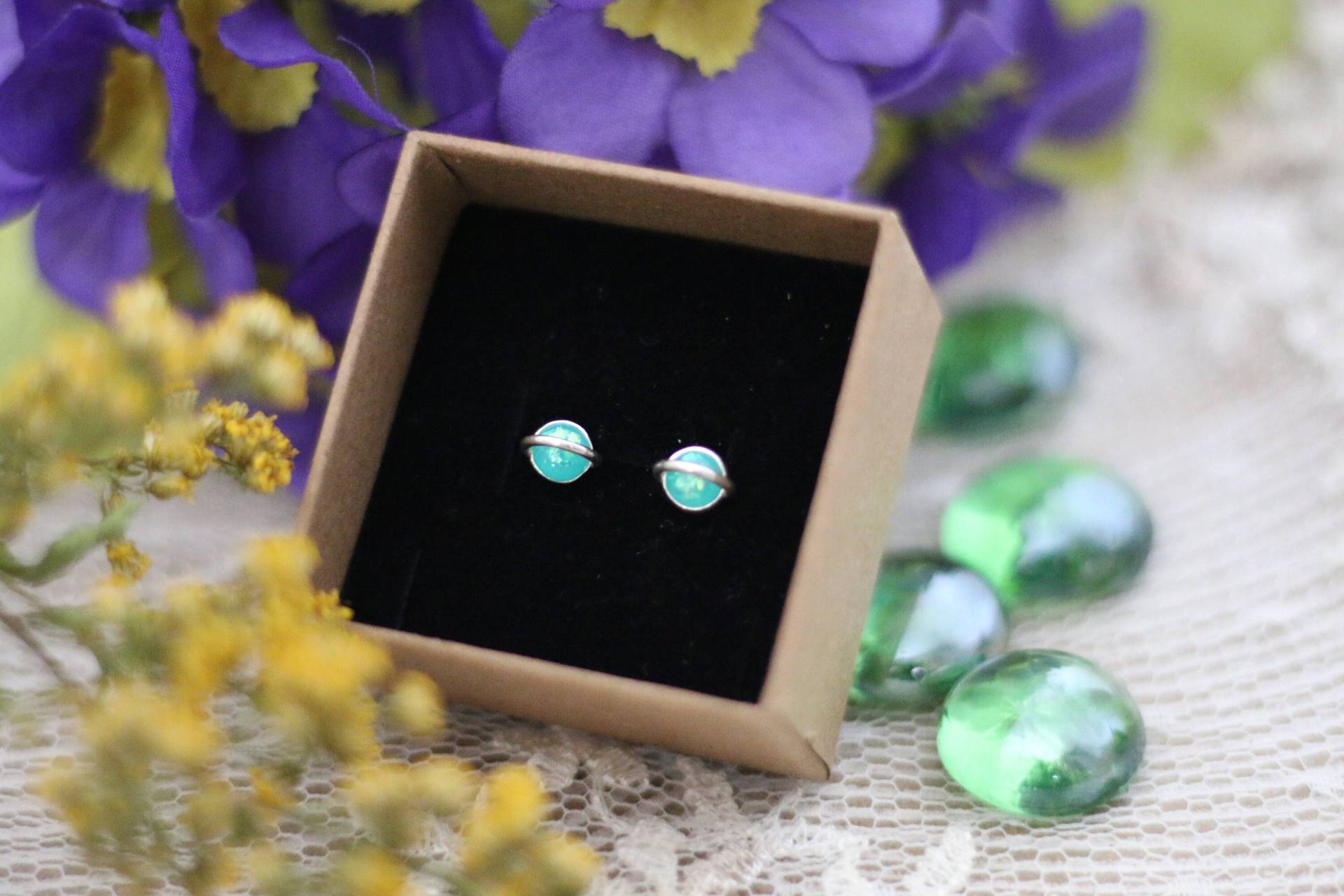 925 Sterling Silver Synthetic Opal Saturn Earrings Women's Jewelry Birthday Gift For Her Girlfriend Valentine's Day Mother's 925 Sterling Silver Synthetic Opal Saturn Earrings Women's Jewelry Birthday Gift For Her Girlfriend Valentine's Day Mother's von OandLee