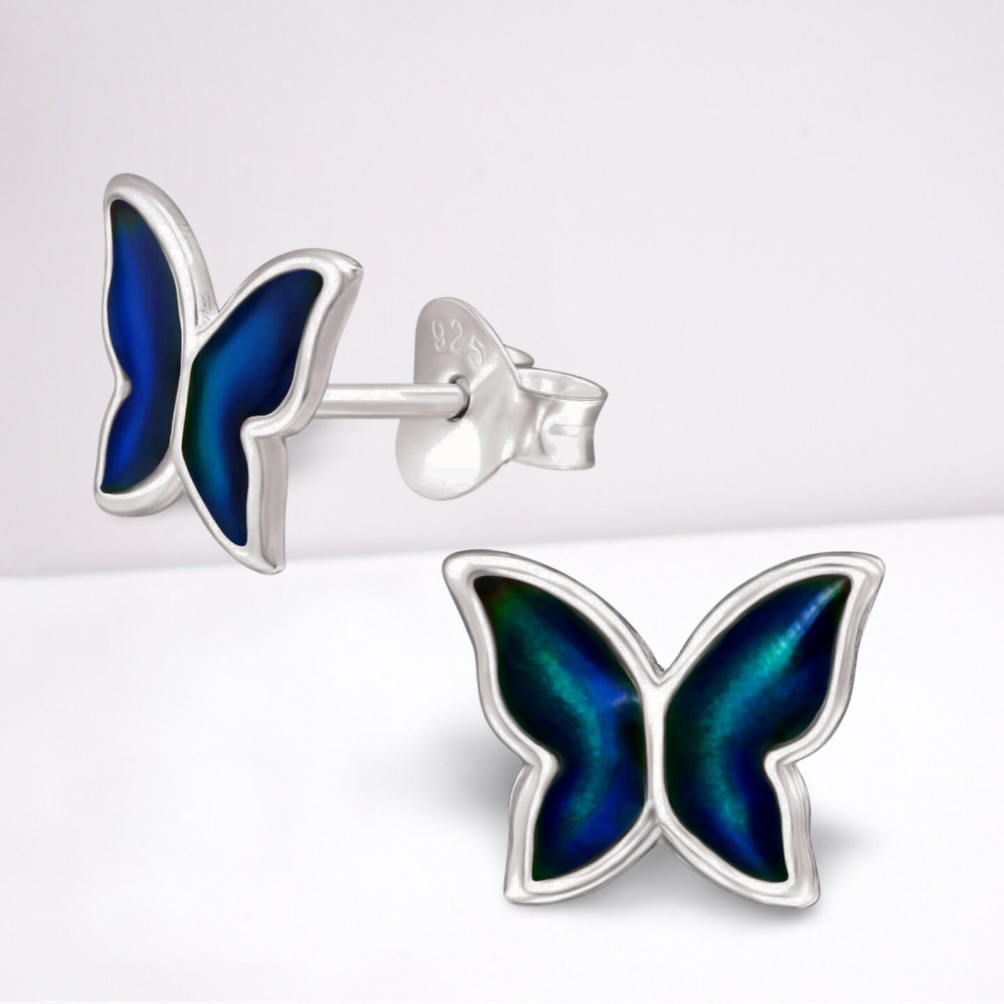 Butterfly Silver Earrings 925 Sterling Color Changeable Women's Jewelry Birthday Gift For Her Valentine's Day Mother's Butterfly Silver Earrings 925 Sterling Color Changeable Women's Jewelry Birthday Gift For Her Valentine's Day Mother's von OandLee