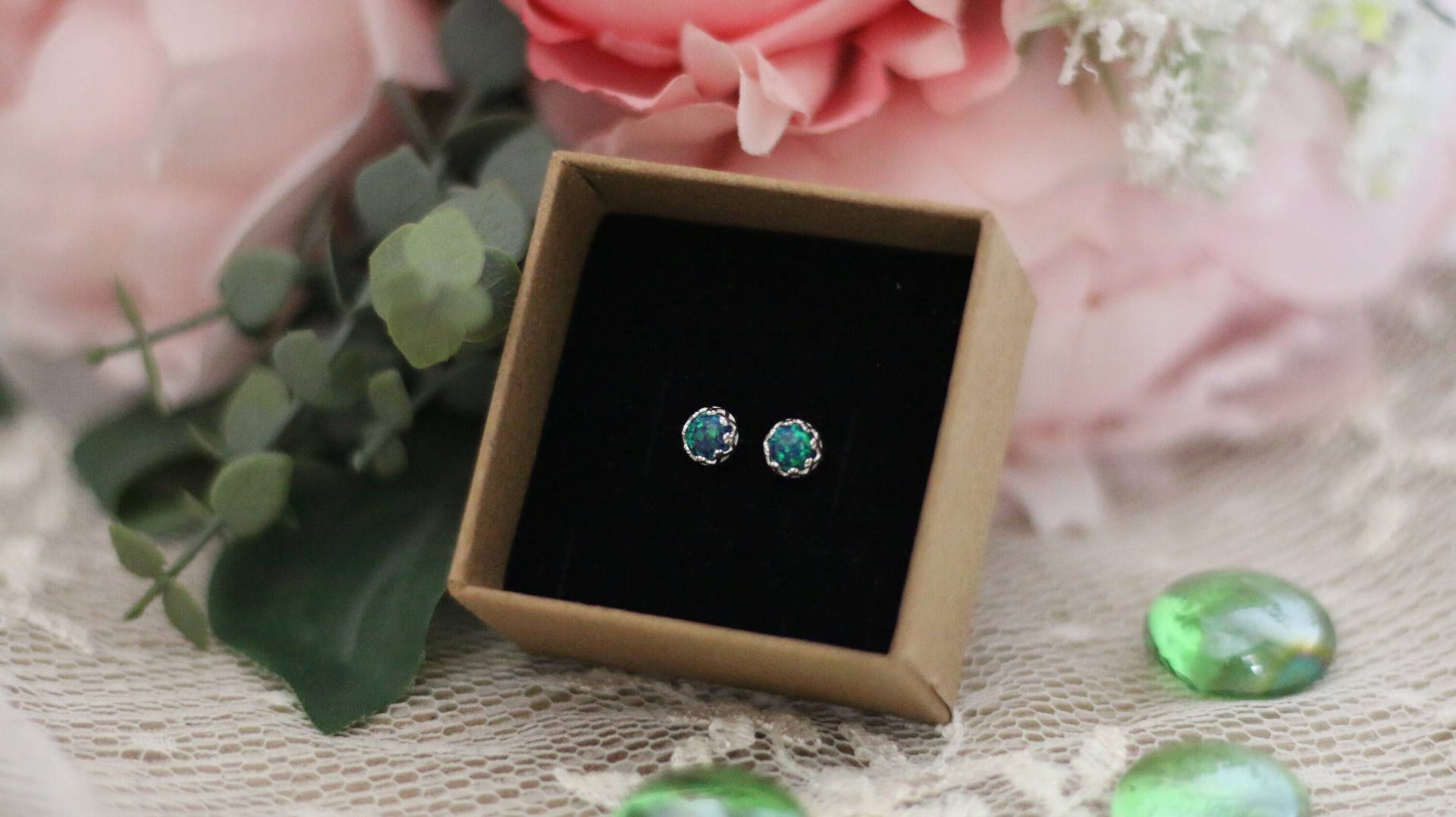 Opal Round Minimalist Earrings 925 Sterling Silver Ear Studs Women's Jewelry Birthday Gift For Her Valentine's Day Mother's Opal Round Minimalist Earrings 925 Sterling Silver Ear Studs Women's Jewelry Birthday Gift For Her Valentine's Day Mother's von OandLee