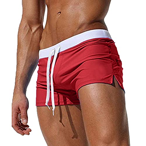 Oanviso Badeshorts für Herren&Jugendliche Klassisch Einfarbige Badehosen mit Reißverschlusstasche Eng Komfortable Tunnelzug Schwimmhose Schnelltrocknend Swimwear Training Badepants A Rot L Oanviso Badeshorts für Herren&Jugendliche Klassisch Einfarbige Badehosen mit Reißverschlusstasche Eng Komfortable Tunnelzug Schwimmhose Schnelltrocknend Swimwear Training Badepants A Rot L von Oanviso