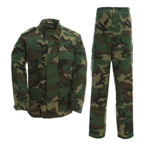Oanviso Herren 2 Teilig Combat Jacke Taktische Sporthosen Softair Militär Anzug Herbst Männer Outdoor Regenjacke Jagdbekleidung Austauschjacke Übergangsjacke Oversized B Armeegrün XS von Oanviso