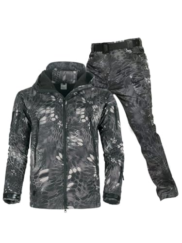 Oanviso Herren 2 Teilig Combat Jacke Taktische Sporthosen Softair Militär Anzug Männer Outdoor Regenjacke Jagdbekleidung Austauschjacke Übergangsjacke Oversized B 2 M von Oanviso