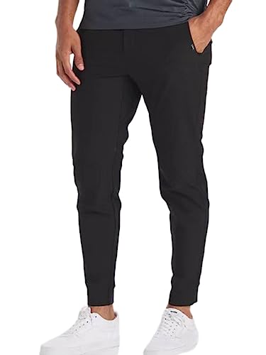 Oanviso Herren Chino Hose mit Stretch Herren Cargohose Freizeithose Skinny Slim Fit Männer Vintage Arbeitshose Komfort Anzughose mit Taschen Business Hose A Schwarz M von Oanviso