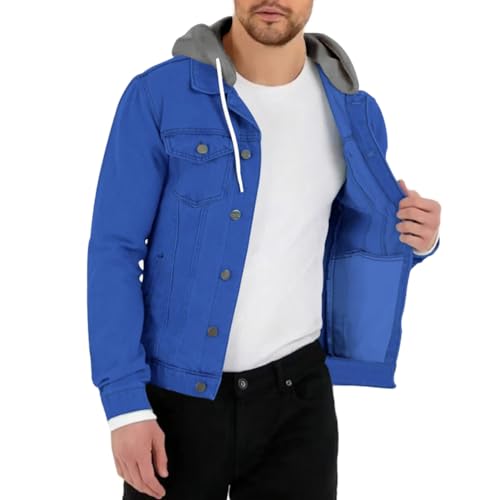 Oanviso Herren Denim Jacke mit Umschlagkragen Einfarbig Button Down Übergangsjacke Jeansmantel mit Pattentasche Freizeitjacke Vintage Biker Motorradjacken Basic Langarm Jeansjacke B Blau L Oanviso Herren Denim Jacke mit Umschlagkragen Einfarbig Button Down Übergangsjacke Jeansmantel mit Pattentasche Freizeitjacke Vintage Biker Motorradjacken Basic Langarm Jeansjacke B Blau L von Oanviso