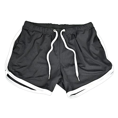 Oanviso Herren Gittergewebe Sportlich Kurze Hose Marathon Shorts Atmungsaktiv Trainingsshorts Quick Dry Badehose Stretchbund Laufshorts mit Kordelzug Sommer Freizeit Strandshorts A Schwarz01 XL Oanviso Herren Gittergewebe Sportlich Kurze Hose Marathon Shorts Atmungsaktiv Trainingsshorts Quick Dry Badehose Stretchbund Laufshorts mit Kordelzug Sommer Freizeit Strandshorts A Schwarz01 XL von Oanviso