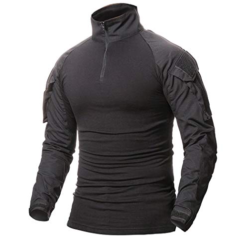 Oanviso Herren Outdoor Military Schlank Passen Taktisch Shirt Tarnung Jacke Kampf Langarm Camouflag T-Shirt Für Tactical Airsoft Paintball Armee Jagd Desert Hemd A Schwarz M Oanviso Herren Outdoor Military Schlank Passen Taktisch Shirt Tarnung Jacke Kampf Langarm Camouflag T-Shirt Für Tactical Airsoft Paintball Armee Jagd Desert Hemd A Schwarz M von Oanviso