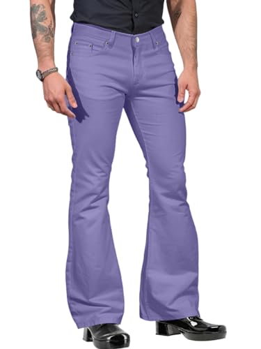 Oanviso Herren Schlaghose Retro Kostüm Hose 70er Jahre Ausgestellte Hose Tanzhosen Karneval Disco Outfits Clubwear Hippie Hosen Männer Party Schlaghose Slim Fit Atmungsaktiv A Lila XXL Oanviso Herren Schlaghose Retro Kostüm Hose 70er Jahre Ausgestellte Hose Tanzhosen Karneval Disco Outfits Clubwear Hippie Hosen Männer Party Schlaghose Slim Fit Atmungsaktiv A Lila XXL von Oanviso