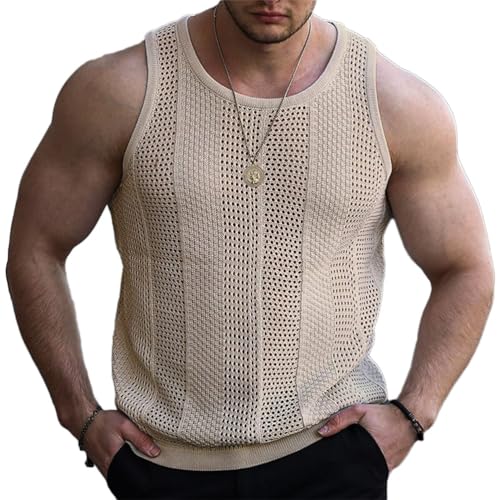 Oanviso Herren Tank Top Unterhemd Gym Mesh Gestrickt T Shirts mit Rundhals Trägershirts für Männer Ärmellos Muskelshirt Fitness Sport T-Shirt Einfarbig Sommerhemd A Khaki L Oanviso Herren Tank Top Unterhemd Gym Mesh Gestrickt T Shirts mit Rundhals Trägershirts für Männer Ärmellos Muskelshirt Fitness Sport T-Shirt Einfarbig Sommerhemd A Khaki L von Oanviso