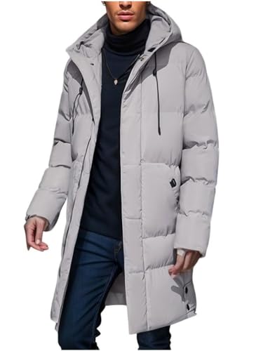Oanviso Herren Winter Daunenjacke Mantel mit Reißverschluss Lang Winterjacke Parka Verdicken Warme Steppjacke Wintermantel Daunenmantel Steppmantel für Männer B Grau L Oanviso Herren Winter Daunenjacke Mantel mit Reißverschluss Lang Winterjacke Parka Verdicken Warme Steppjacke Wintermantel Daunenmantel Steppmantel für Männer B Grau L von Oanviso
