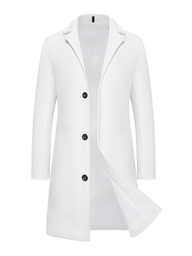 Oanviso Herren Wintermantel Dicker Langer Wollmantel Warm Business Casual Herrenmantel Große Größen Oberbekleidung Trenchcoat Windbreaker Freizeit Winterjacke A Weiß S Oanviso Herren Wintermantel Dicker Langer Wollmantel Warm Business Casual Herrenmantel Große Größen Oberbekleidung Trenchcoat Windbreaker Freizeit Winterjacke A Weiß S von Oanviso