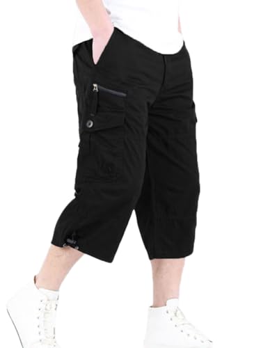 Oanviso Kurze Hosen Herren Cargo Shorts Sommer Bermuda Shorts Elastische Taille Cargohose 3/4 Hose Outdoor Freizeithose mit Taschen A-03 XS Oanviso Kurze Hosen Herren Cargo Shorts Sommer Bermuda Shorts Elastische Taille Cargohose 3/4 Hose Outdoor Freizeithose mit Taschen A-03 XS von Oanviso