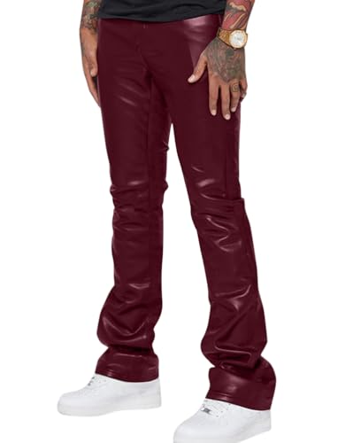 Oanviso Lederhose PU Leder Herren Bikerhose Kunstleder Hosen Slim Fit Lange Hosen Bleistift Hose Motorrad Lederhosen Weich Hip Hop Leder Hosen Punk Skinny Pants Strech Hose Bühnenshow A Rot M Oanviso Lederhose PU Leder Herren Bikerhose Kunstleder Hosen Slim Fit Lange Hosen Bleistift Hose Motorrad Lederhosen Weich Hip Hop Leder Hosen Punk Skinny Pants Strech Hose Bühnenshow A Rot M von Oanviso
