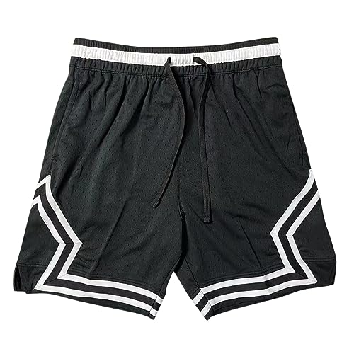 Oanviso Shorts Basketball Herren Kurze Hose Elastische Sports Shorts Sommer Shorts Loose Classic Basketball Trainingsshorts mit Taschen Casual Laufshorts Jogging Netzgewebe Atmungsaktiv F 01 S von Oanviso