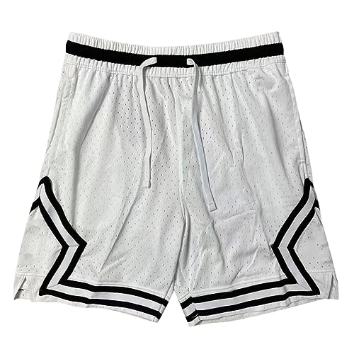 Oanviso Shorts Basketball Herren Kurze Hose Elastische Sports Shorts Sommer Shorts Loose Classic Basketball Trainingsshorts mit Taschen Casual Laufshorts Jogging Netzgewebe Atmungsaktiv F 02 L von Oanviso