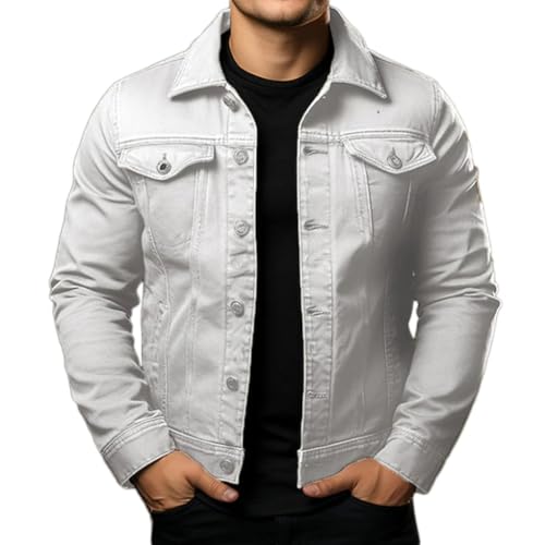 Oanviso Übergangsjacke Herren Jeansjacke Denim Outdoorjacke Fliegerjacke Frühlingsjacke Herbstjacke Vintage Jacke Jeans Bikerjacke Arbeitsjacke Kurze Mantel A Weiß XXL Oanviso Übergangsjacke Herren Jeansjacke Denim Outdoorjacke Fliegerjacke Frühlingsjacke Herbstjacke Vintage Jacke Jeans Bikerjacke Arbeitsjacke Kurze Mantel A Weiß XXL von Oanviso