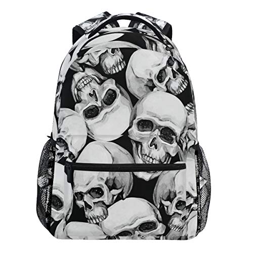 Oarencol Rucksack mit Totenkopf-Motiv, Vintage-Stil, für Damen, Herren, Mädchen, Jungen von Oarencol