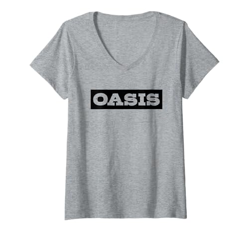 Damen Oasis California CA Vintage Retro Souvenirs T-Shirt mit V-Ausschnitt von Oasis CA California White Graphic T Shirts for Men