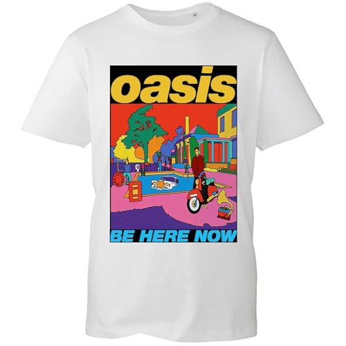 Oasis Herren Be Here Now T-Shirt, Weiß, XL Oasis Herren Be Here Now T-Shirt, Weiß, XL von Oasis